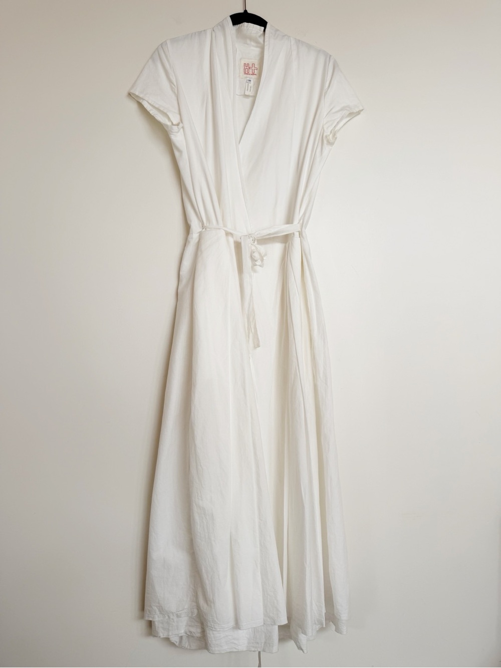 H+ HANNOH WESSEL White Cotton Wrap Dress Size 38 or US Medium 6 100% Cotton